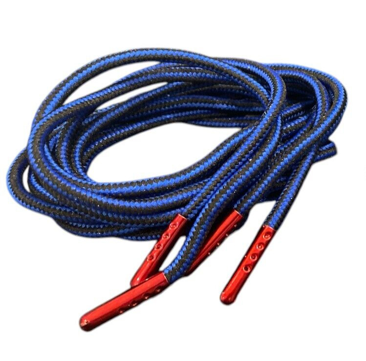 Lacci stringati Royal blu/nero tondi 60" per scarpe e sneakers spedizione veloce