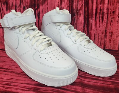 Nike Air Force 1 One Mid Triple White All Leather Original CW2289
