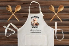 Custom Chef Apron BBQ Chef Apron Hot Cocoa Weather Personalized Apron