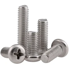 Metric M2.5 -0.45 304 Stainless Steel Phillips Pan Head Machine Screws DIN 7985A
