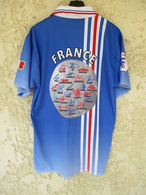 Maillot Vintage équipe De France 1997 Supporter – Taille M – Signature Au Dos