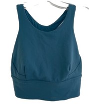 Lululemon Wunder Train Long-Line Bra Medium Support C/D Cups Sz 6 W2CNSS Green