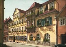 Hotel Goldener Hirsch Restaurant Café Rothenburg ob der Tauber, Germany Postcard