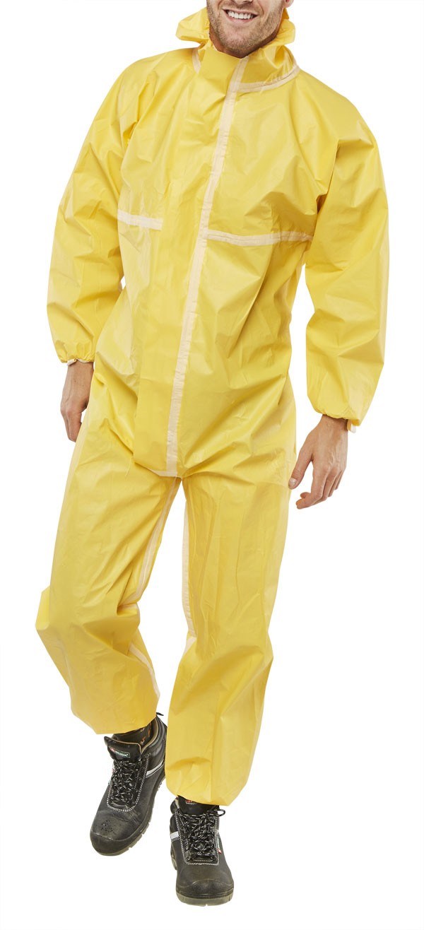 Beeswift Disposable Coverall Microporous Type 4/5/6 Yellow Size 3XL