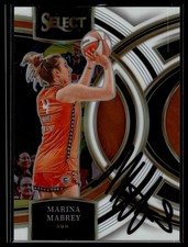 2024 Panini Select WNBA #190 Marina Mabrey Prizms White Signed Card Auto IP