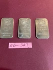 3 QUANTITY 1 TROY OZ. E FINE SILVER .999 ENGLEHARD BARS