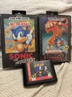 Sonic The Hedgehog 1, 2 and 3D Blast (Sega Genesis) & Poster