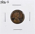 1916-S Lincoln Wheat Cent 1C - FINE CONDITON - Semi-Key Date Coin!