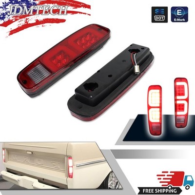 Red LED Rear Tail Brake Lights Taillamps Pair Assembly For 1978-1979 Ford Bronco