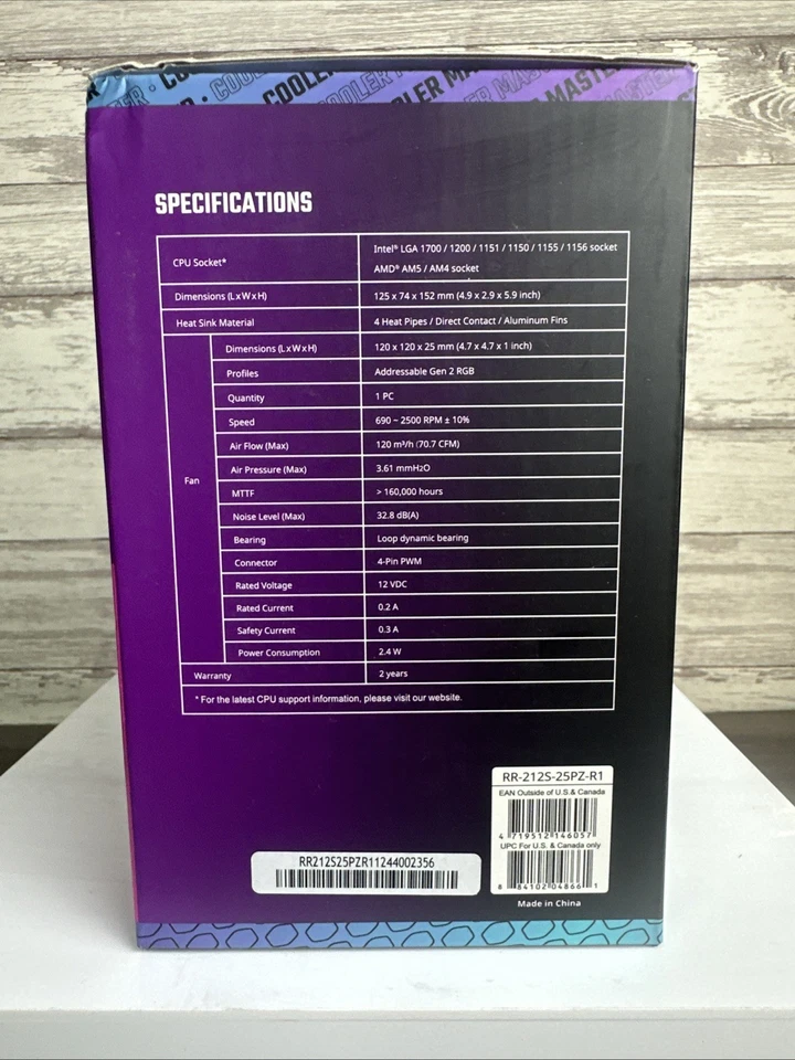 Cooler Master Hyper 212 Pro CPU Cooler SickleFlow Edge 120 PWM RR-212S-25PZ-R1 - Image 2 of 4