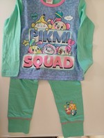 Pikmi Pops Girls 2-Piece Pyjama Set 5-6 Years Green/Blue/Pink Long Sleeve