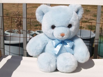 VINTAGE GUND - PASTEL BLUE KARITAS TENDER TEDDY BEAR - 13'' - #1920 - 1983