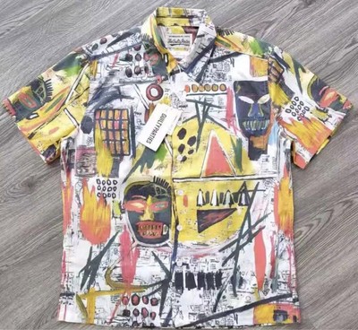 WACKO MARIA Basquiat Aloha Shirt Lyocell Multicolor Size M Men