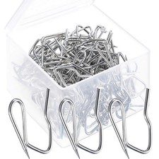 Shappy 120 Pack Drapery 1.2 inch x 1 inch/ 3 cm x 2.4 H x W , Silver