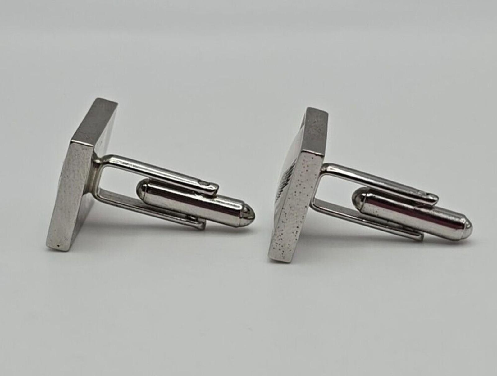 Vintage Express Silver Tone Rectangular White Sku… - image 2