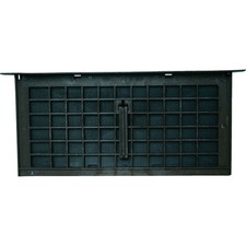 AirVent PMD-1 8 In. x 16 In. Black Manual Foundation Ventilator with Damper and