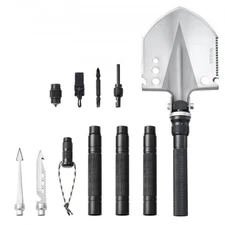 VEVOR Survival Shovel,13 in 1 Camping Shovel Folding Multitool,Military Grade Po