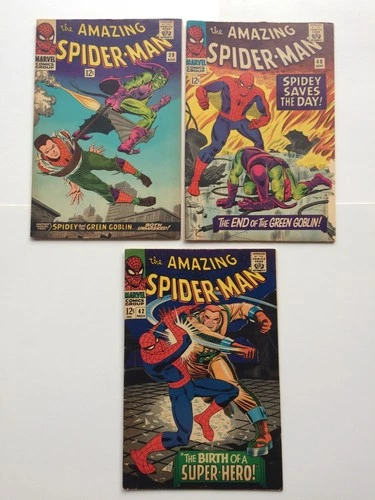 Amazing Spider-man Silver Age (1966) Lot of  3 Comics  #39 40 42 VG Green Goblin