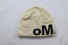 oMA Studios Unisex Adult's Solid Woven Logo Skully WR4 Cream One Size 