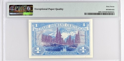 4 x CONSECUTIVE MILITARY PAYMENT 1 Dollar Series 661 S905-1, PMG 67 EPQ Gem UNC - Picture 6 of 8