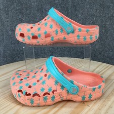 Crocs Shoes Youth 3 Girls Baya Seasonal Graphic Slingback Clogs Blue Orange