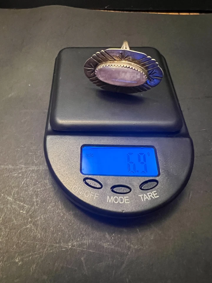 Anel de prata esterlina quartzo rosa quartzo rosa nativo americano 6,5 - Imagem 3 de 4