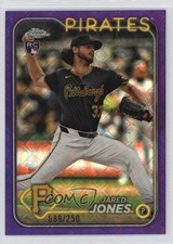 2024 Topps Chrome Logofractor Edition Purple Refractor /250 Jared Jones #96 9sm