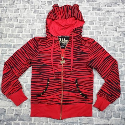 Abbey Dawn by Avril Lavigne Hoodie Medium Red Tiger Studed Y2K