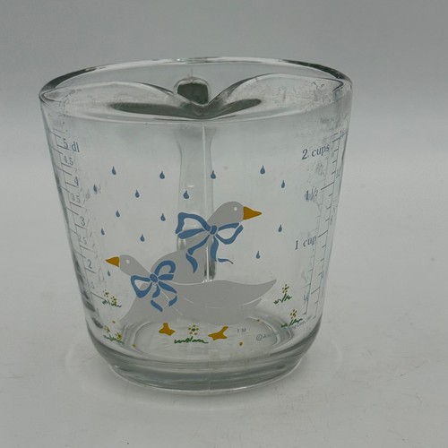 Vintage 1987 Anchor Hocking Country Geese Glass Measuring Cup 2 Cup 16 oz USA