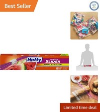 Jumbo 2.5 Gallon Storage Bags - 12 Count BPA-Free Easy-Seal Food Storage