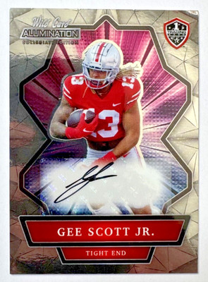 Gee Scott Jr. 2021 Wild Card Alumination NIL RC SILVER AUTO Ohio State Buckeyes