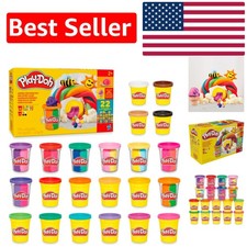 Bulk 22-Can Assorted Color Play Dough Set for Kids - Perfect for Gifts Ages 2+
