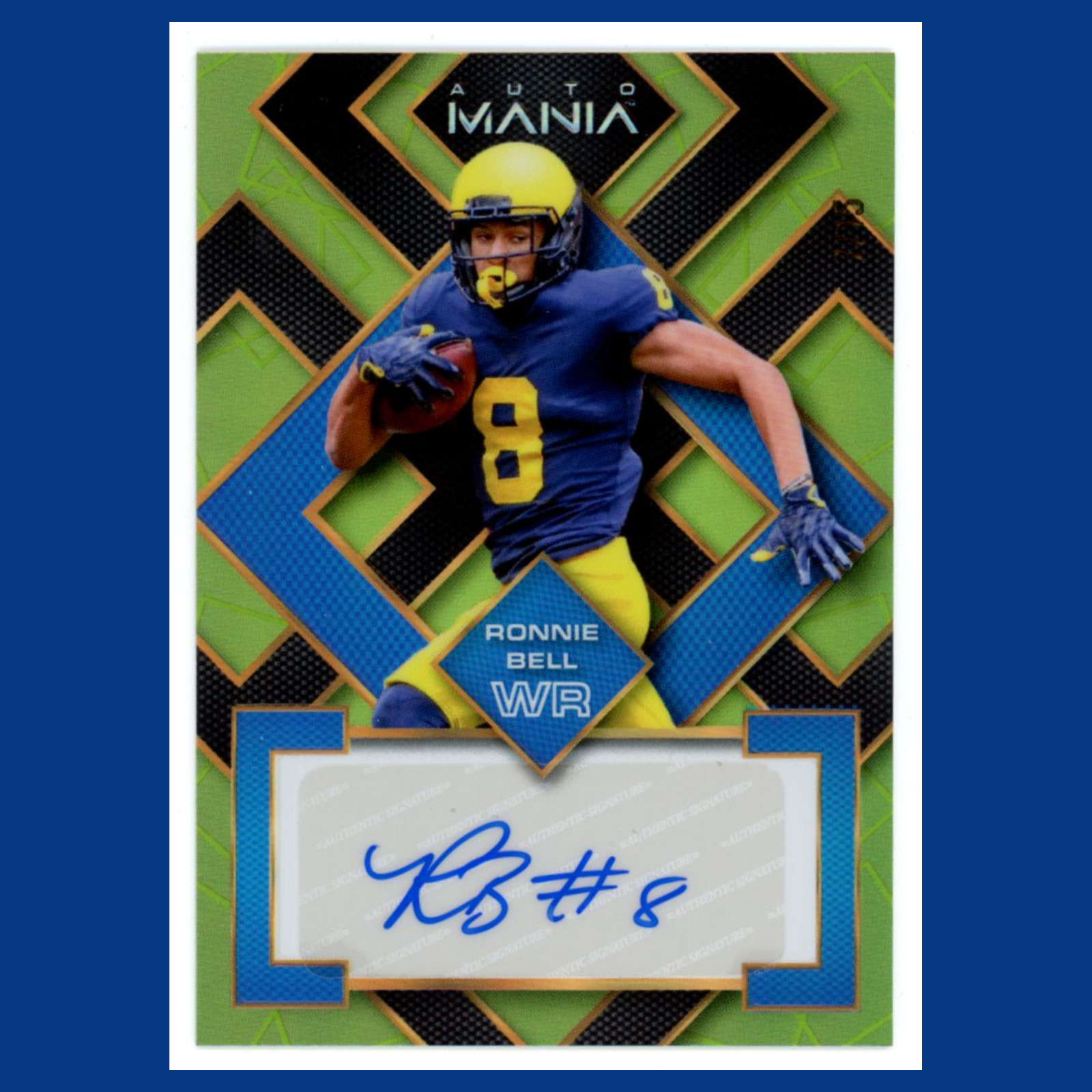 Ronnie Bell #AMSQ-A 2023 Wild Card Automania Pro-Look Hobby Square Football Card