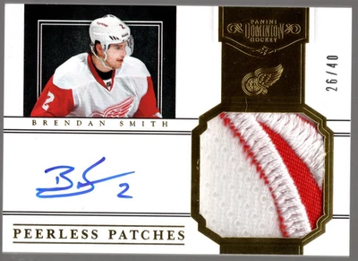 BRENDAN SMITH 2011-12 Panini Dominion Auto Rookie Peerless Patches #/40 Patch RC - Image 1 of 2