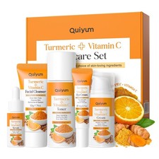 Turmeric Vitamin C Skincare Set Face Skin Care Sets & Kits Facial Cleanser Toner
