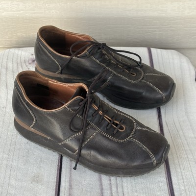 Paul Green Munchen Brown Leather Driving Shoes Women s Sz 7 Lace Up Sneakers