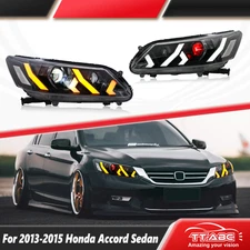Demon eye LED Headlights For Honda Accord 2013-2015 9th Gen Sedan Front Lamps