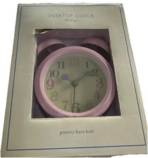 Pottery Barn Kids Pink Flower Desktop Clock NIB