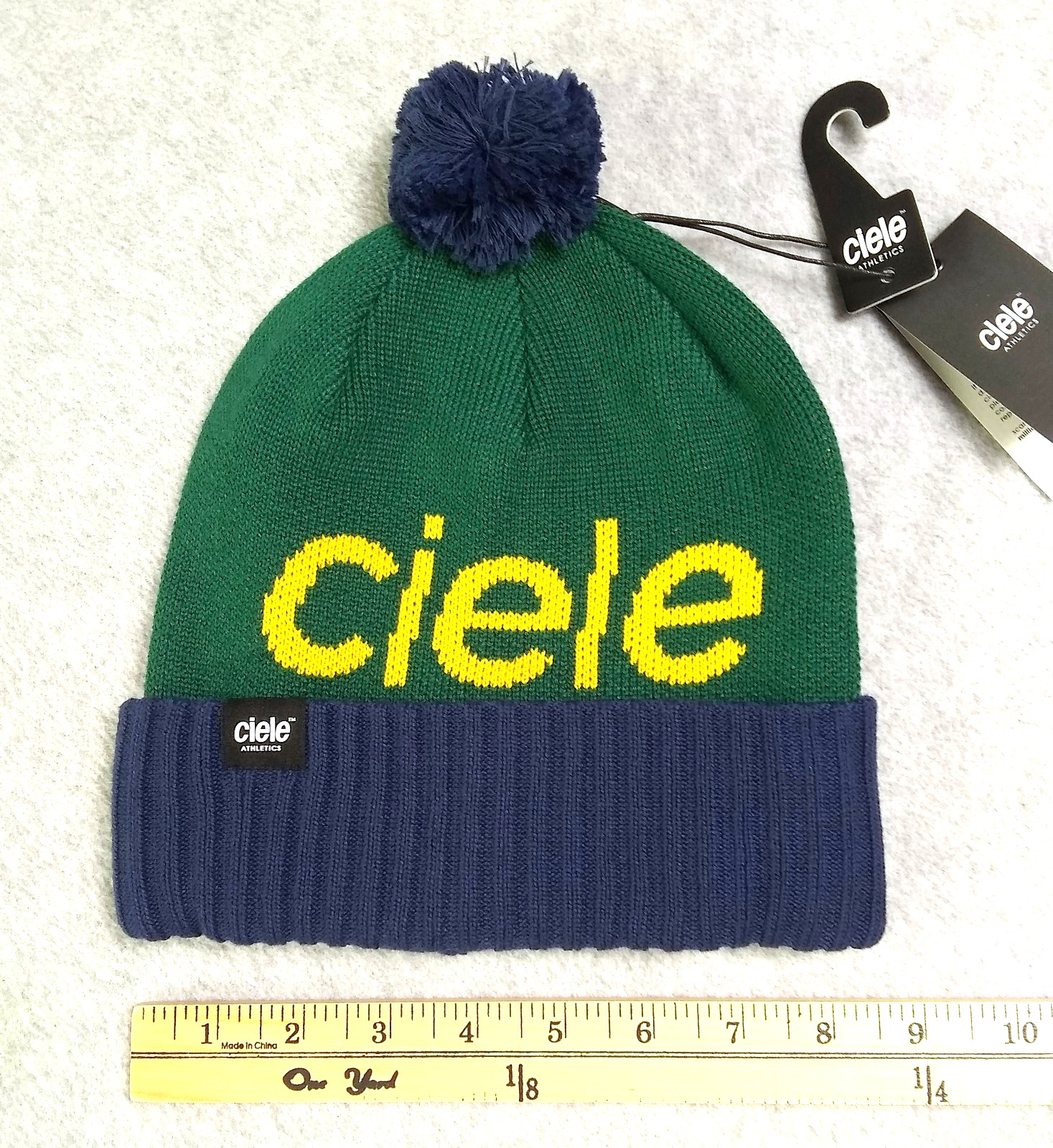 Ciele Athletics CLXC Pom Beanie Century Grove One Size Unisex Blue Green  NEW