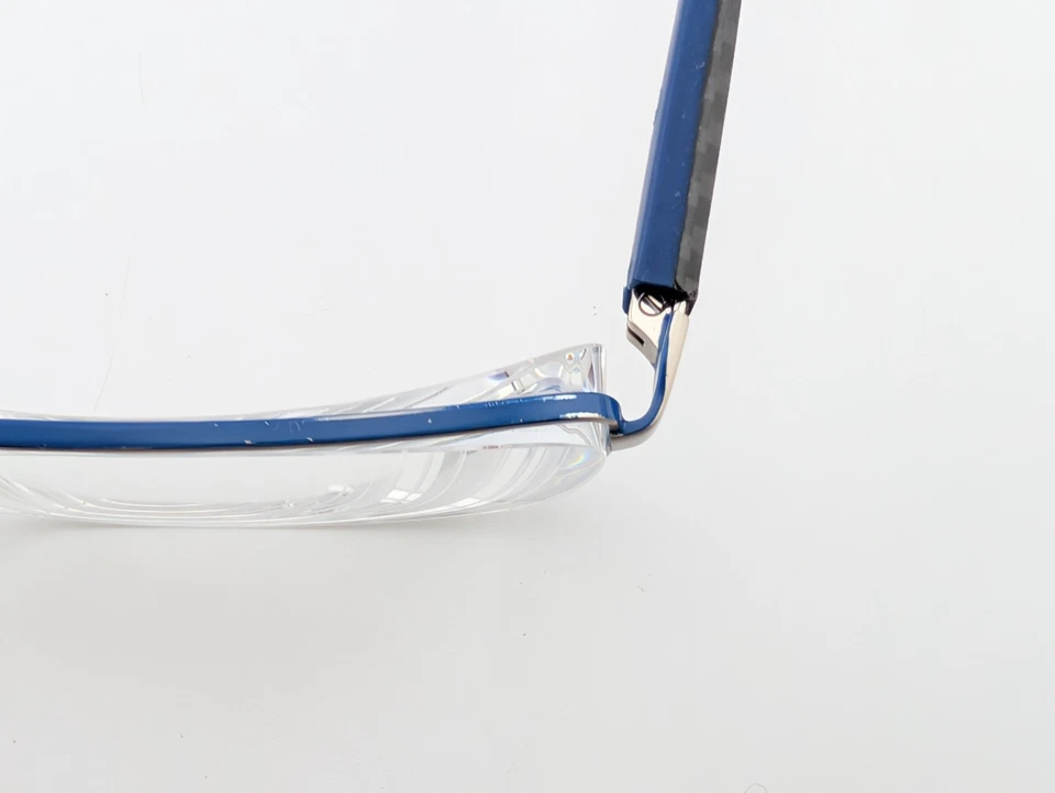 Gafas de policía, solo marcos, VPLF50K 08M3, 57-17-145, metal, plata/azul Foto 4 de 4