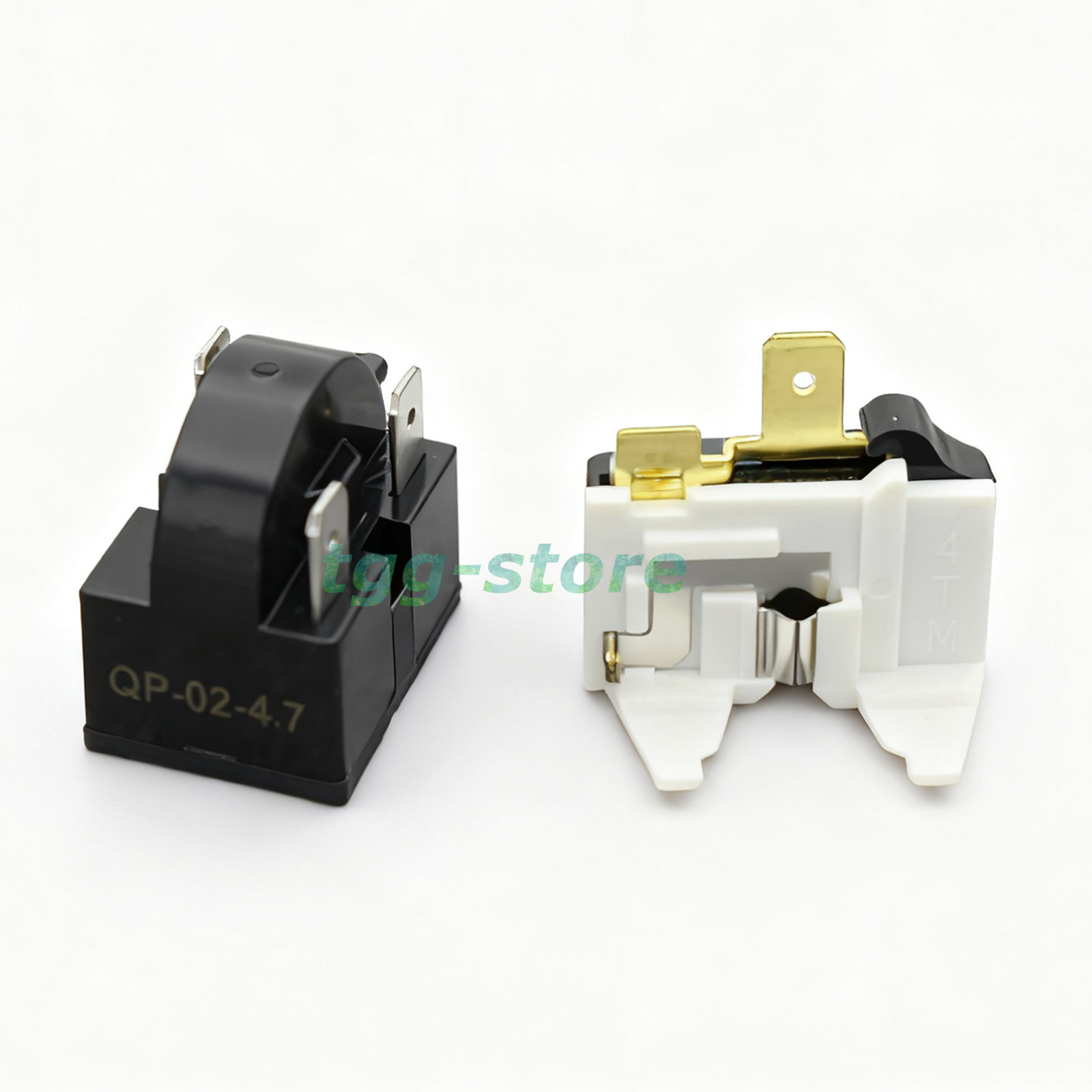 1 Satz QP-02-4.7 3-poliger PTC-Kühlschrank-Startrelais und Überlastschutz für 1/2 HP Kühler Kompressorstarter
