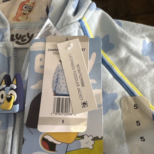 Bluey Soft Fleece Full Zip Side Pockets Embroidered - Picture 4 of 12