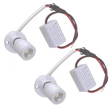 2Pack Mini Spot Light for Display Surface-Mounted 1W Cabinet Spotlights with ...