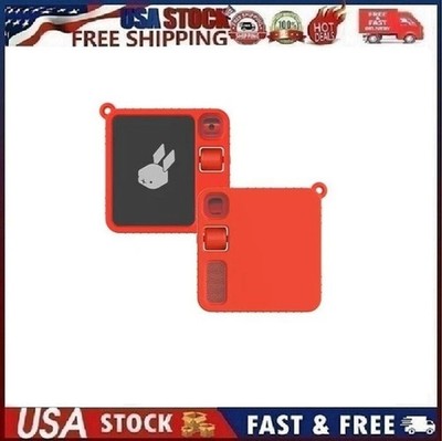 Silicone Protective Case for Rabbit R1 AI Device, Soft Protective Cover, Red