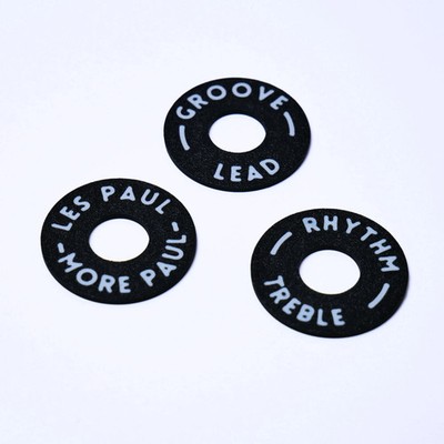 Custom Les Paul Poker Chip Guitar Toggle Switch Plate - Black