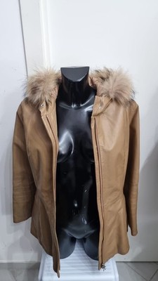 CONBIPEL Damen Jacke Mantel Leder beige Gr. 42 Cod. AN443