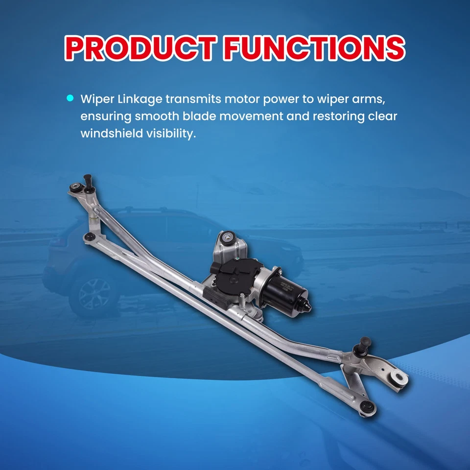 Conjunto de acoplamiento y motor limpiaparabrisas delantero para Cadillac Chevrolet Silverado GMC Sierra Foto 4 de 4