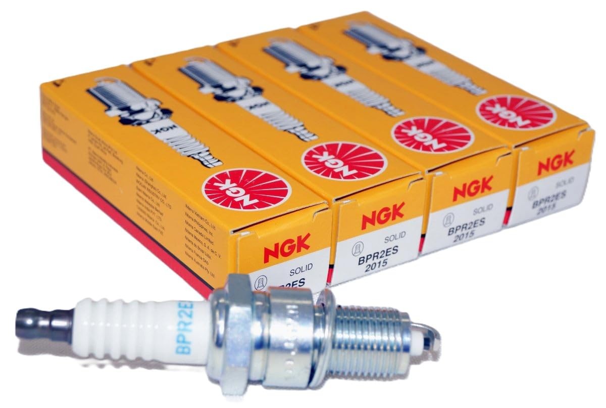 NGK 2015 Solid Standard Spark Plug BPR2ES - 4-Pack silver 