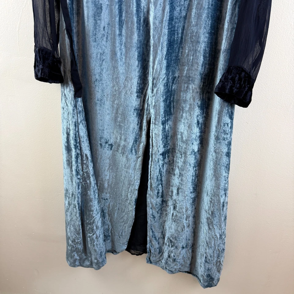 Vintage Nataya Na-Ta-Ya Maxi Dress Blue Forest Fairy Renaissance Embroidered M - Image 3 of 4