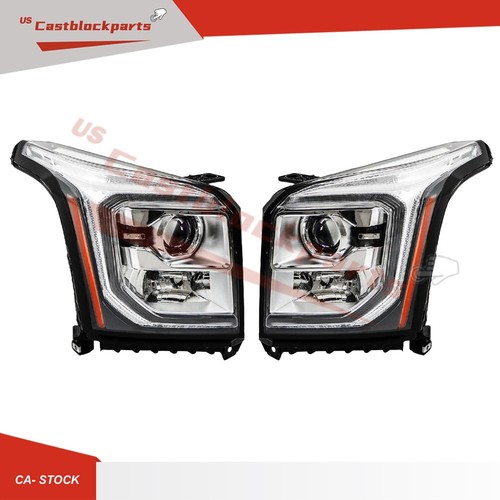 For 2015-2020 GMC Yukon HID/Xenon Right & Left Side Headlight 84564095 84564096 - Picture 2 of 6